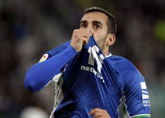 Juanmi, feliz con su partido, el del equipo y con un mensaje: "Ahora, con nuestra gente"