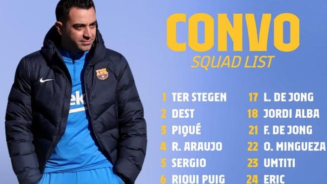Xavi da la lista para el Barça-Betis con una ausencia inesperada