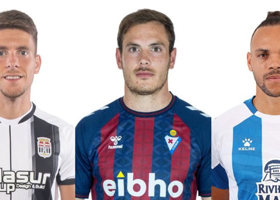 Los tres nominados a 'Jugador del mes' de LaLiga Hypermotion: Braithwaite, Fontán y Bautista 
