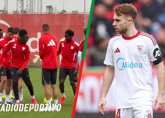 Peque se convierte en nueva lesión en el Sevilla FC mientras que Maupay y Vargas siguen trabajando con el grupo