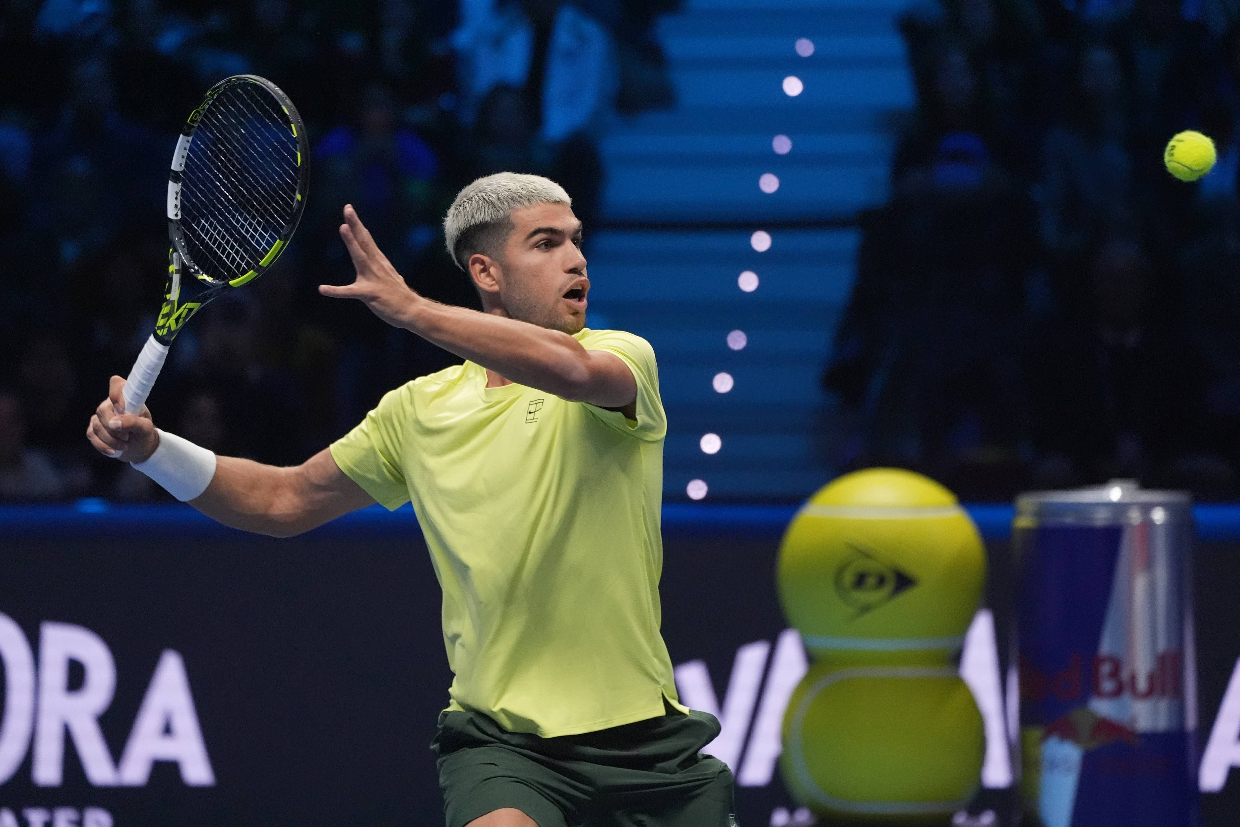 Alcaraz - Fritz en directo: partido de fase de grupos de las ATP Finals 2025 de Carlos Alcaraz en vivo online