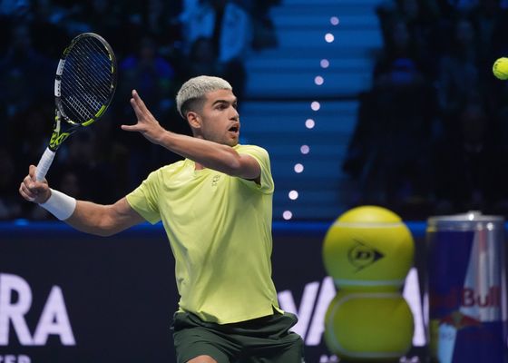 Alcaraz - Fritz en directo: partido de fase de grupos de las ATP Finals 2025 de Carlos Alcaraz en vivo online
