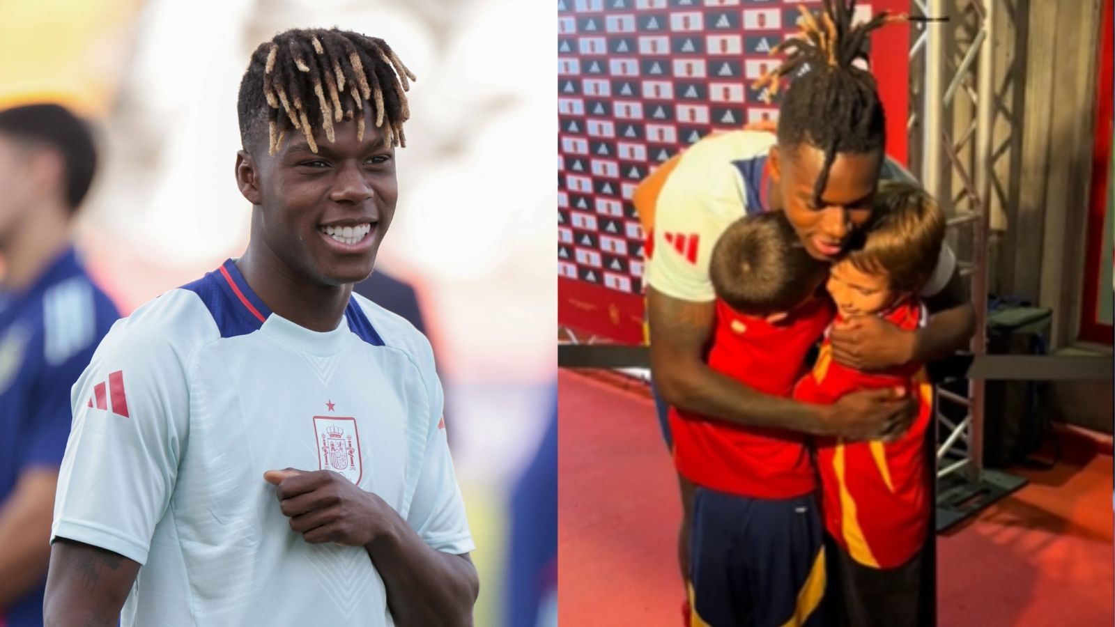 El detallazo de Nico Williams con dos aficionados txuri-urdines