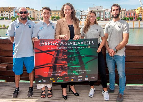 Isabel Sánchez destaca la promoción deportiva que representa para el remo andaluz la Regata Sevilla-Betis 
