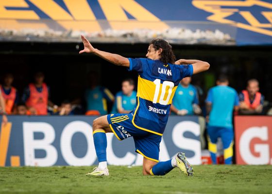El adiós de Cavani en Boca