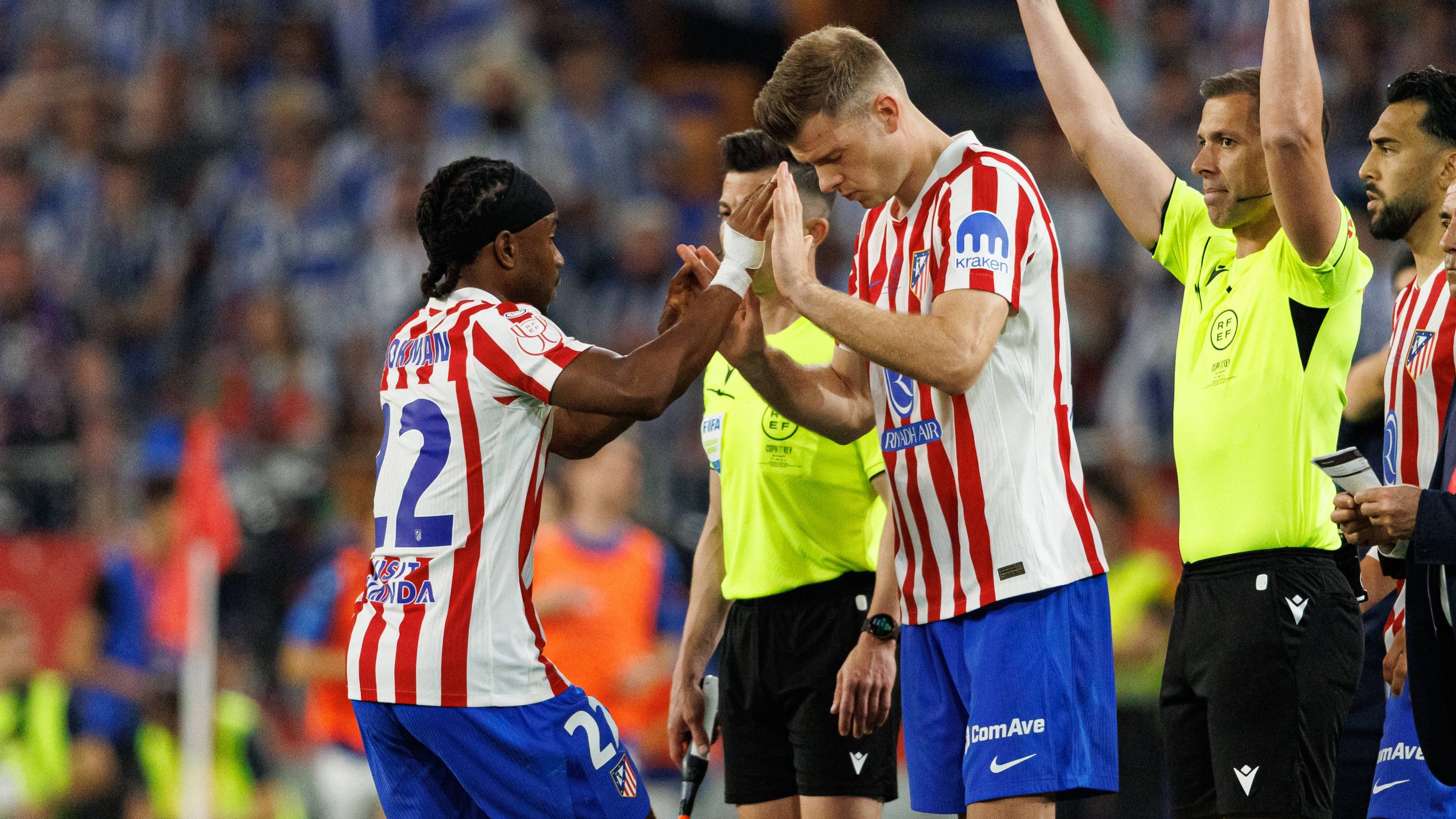 El Atlético de Madrid anuncia las lesiones de Sorloth y Lookman y da buenas noticias con Marcos Llorente