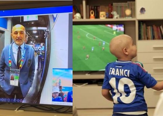 El precioso gesto de Spalletti con los niños de una asociación contra la leucemia: "Contigo a nuestro lado seremos más fuertes"