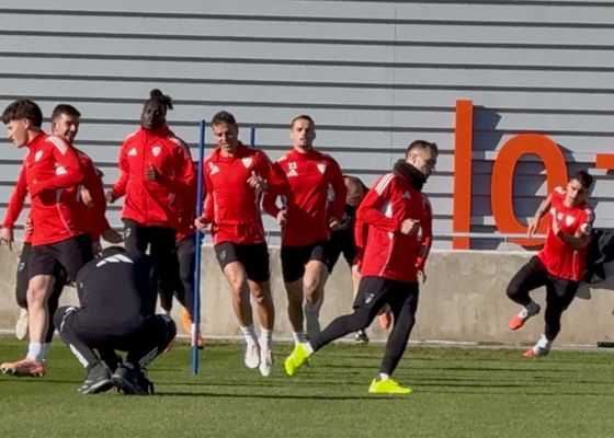 Sow y Marcao protagonizan el entreno previo a Almendralejo