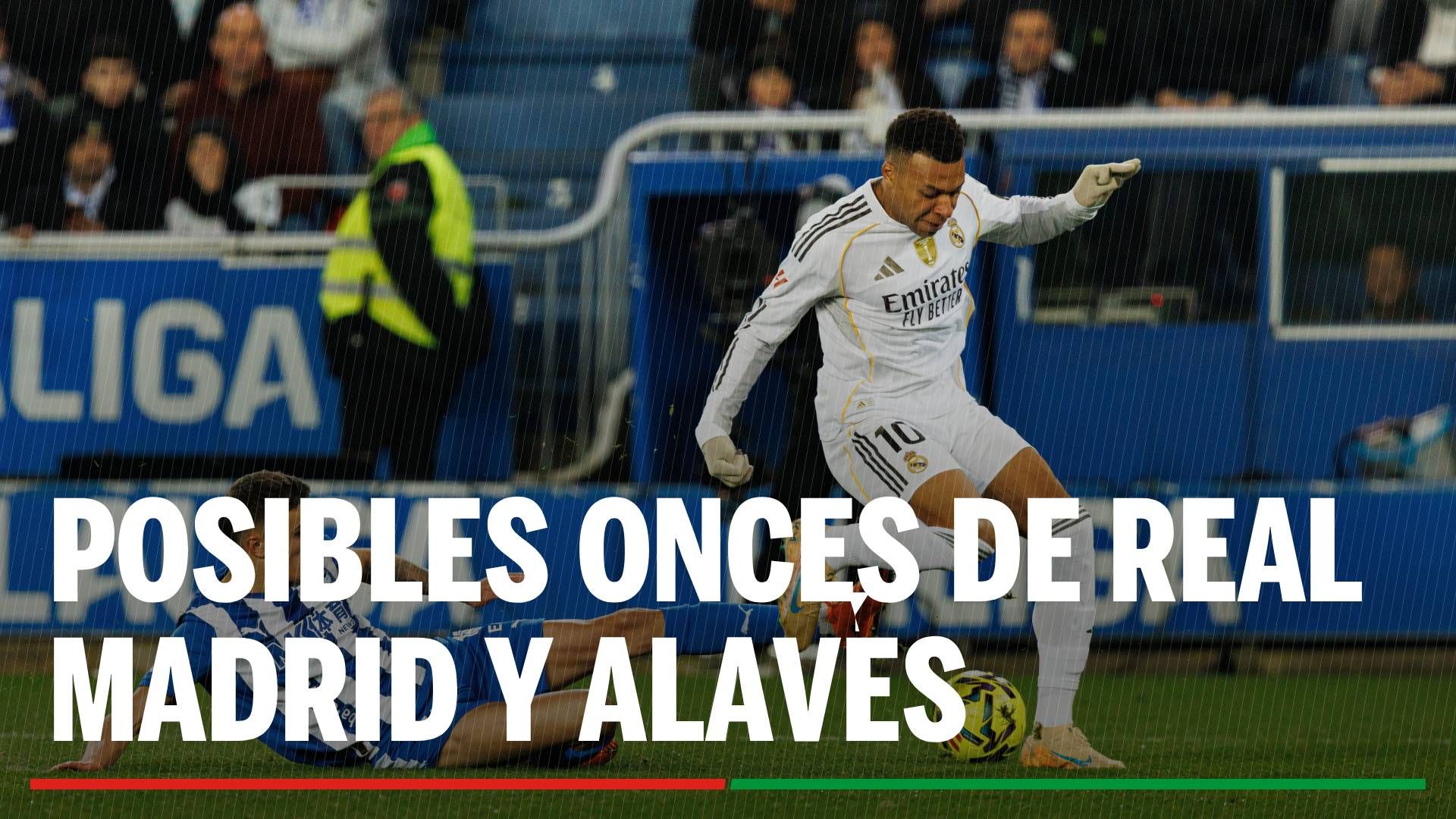 Real Madrid - Alavés: alineaciones , horario y donde ver en tv el partido de la Liga EA Sports