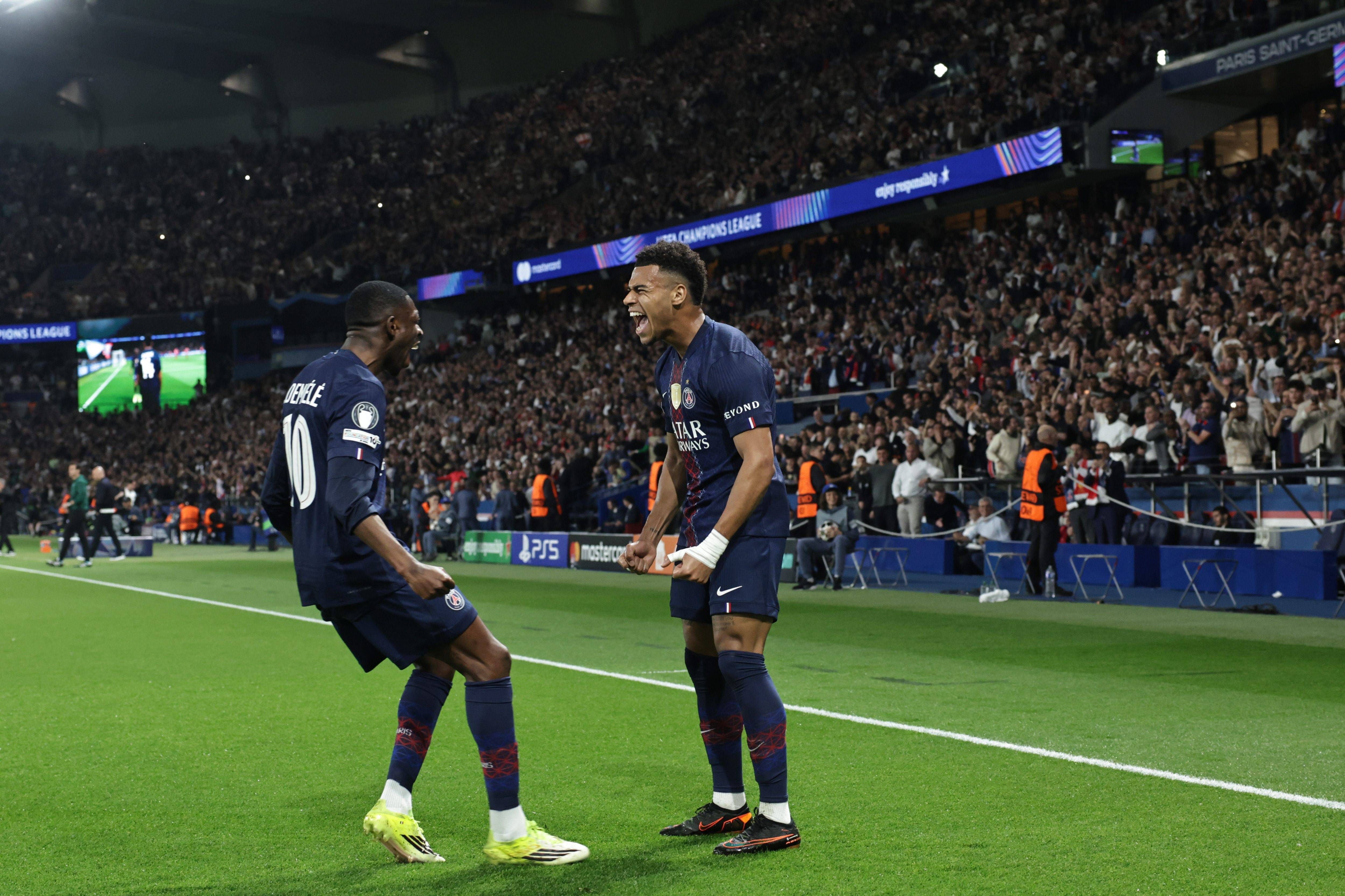 PSG 2-0 Liverpool: Doué y Kvaratskhelia dan el primer paso en el Parque de los Príncipes