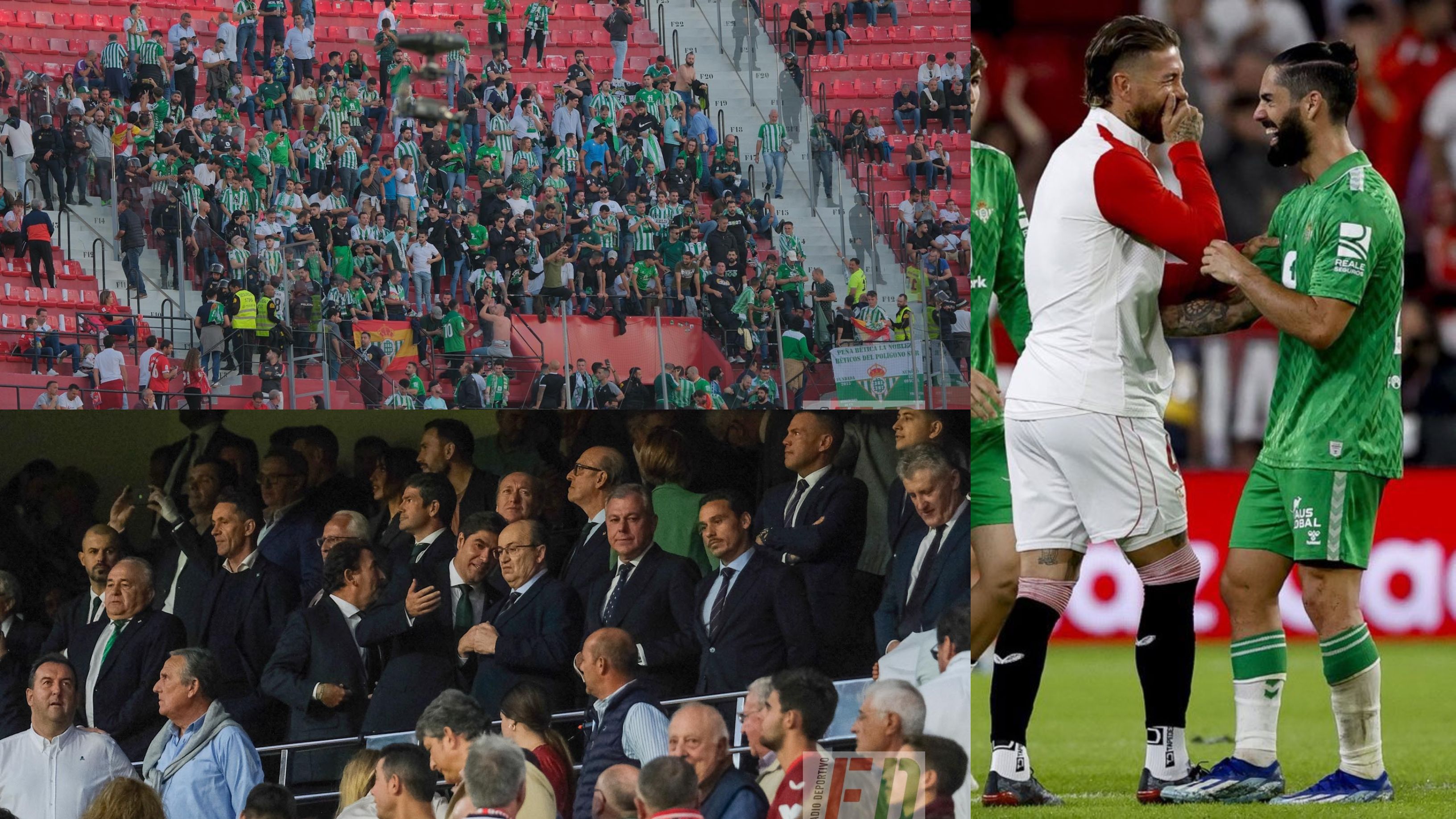 Sevilla - Betis: Del 'no' minuto de silencio y el inoportuno 'selfie' en el palco, al bonito reencuentro de Isco Alarcón y Sergio Ramos 