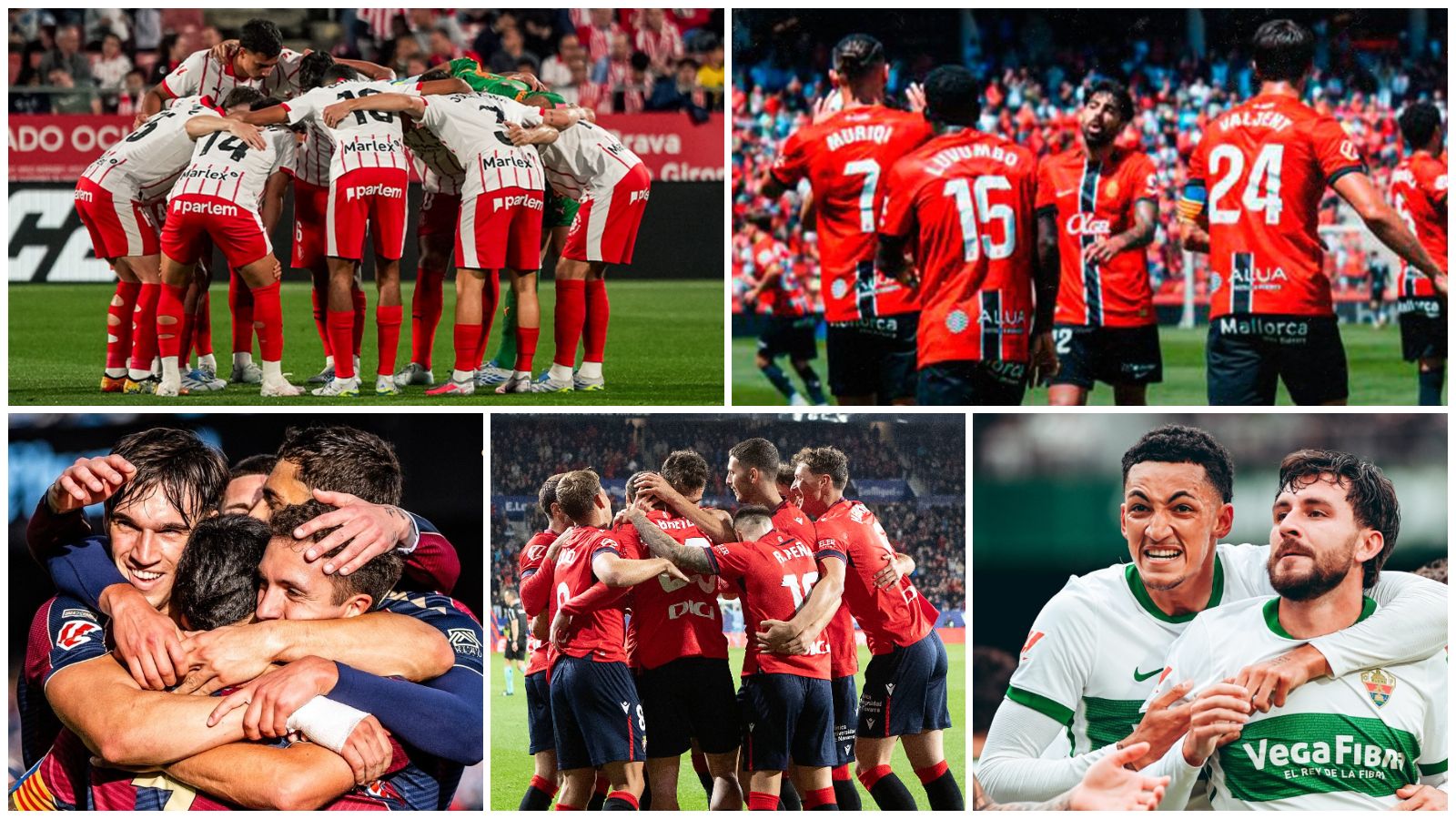 LaLiga llega a su última jornada: las cuentas de Girona, Mallorca, Levante, Osasuna y Elche para salvarse