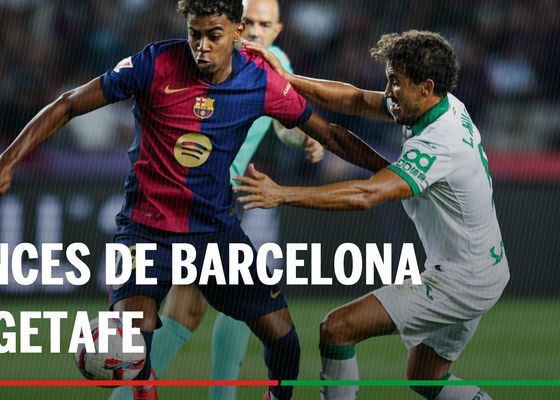 Alineaciones Getafe - Barcelona en el partido de hoy de LaLiga EA Sports