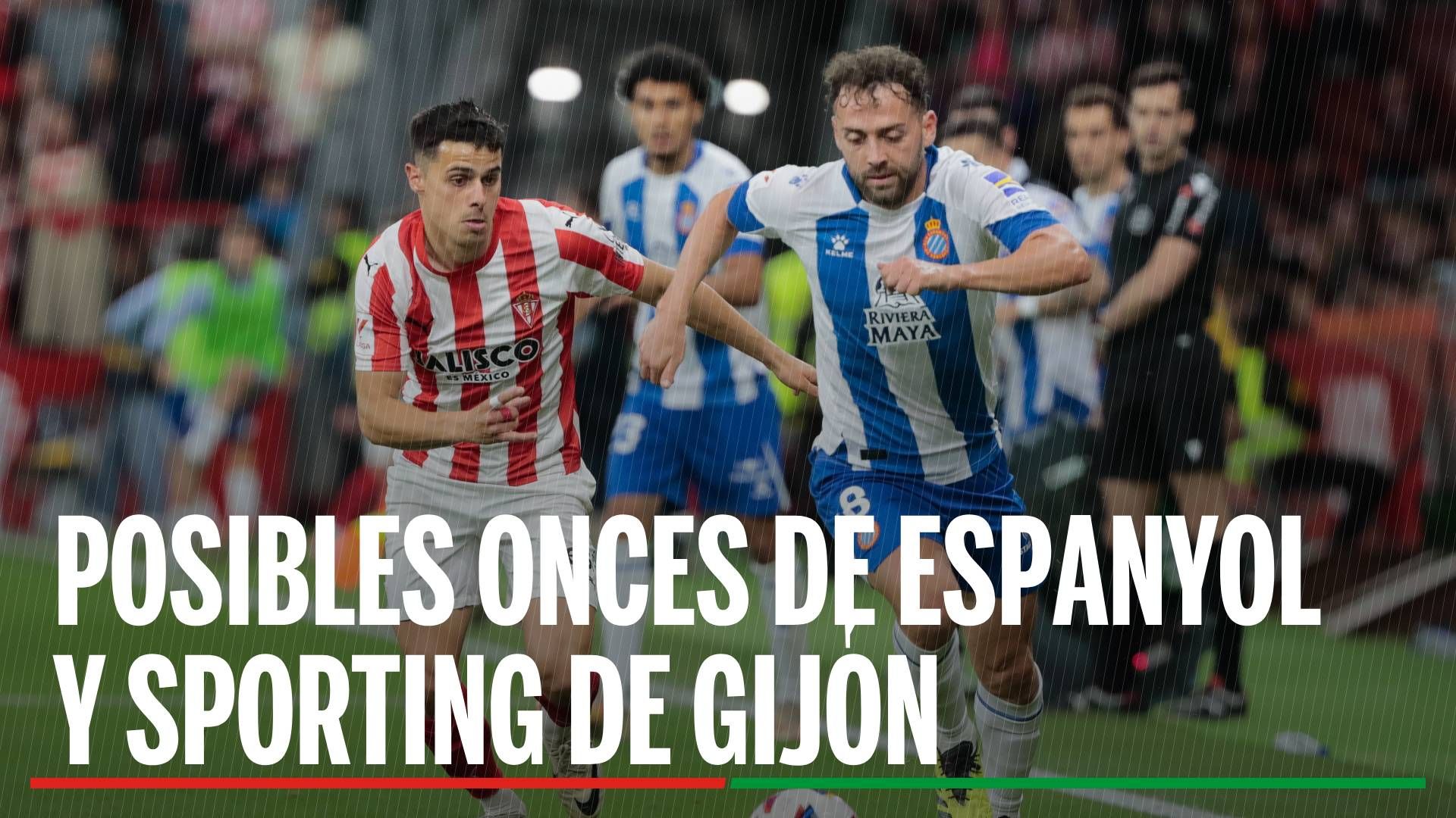 Espanyol - Sporting de Gijón: Alineación posible de Espanyol y Sporting de Gijón en el partido de ida de los playoff de ascenso a Primera