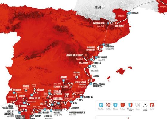 Así es el recorrido oficial de la Vuelta a España 2026