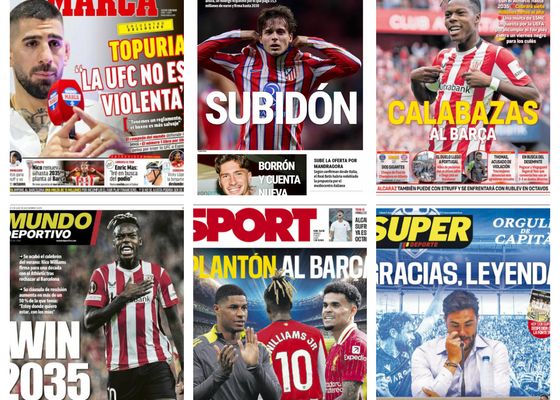 El fichaje de Riquelme, la renovación de Nico Williams y las palabras de Illia Topuria... Así vienen las portadas del día