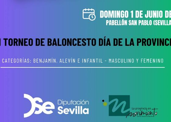 La tercera edición del Torneo de Baloncesto Día de la Provincia se celebrará el próximo 1 de junio