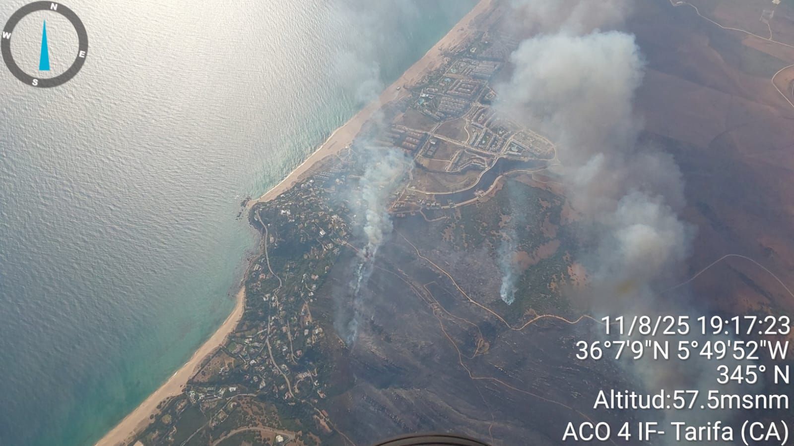 Las impactantes imágenes del incendio de Zahara de los Atunes