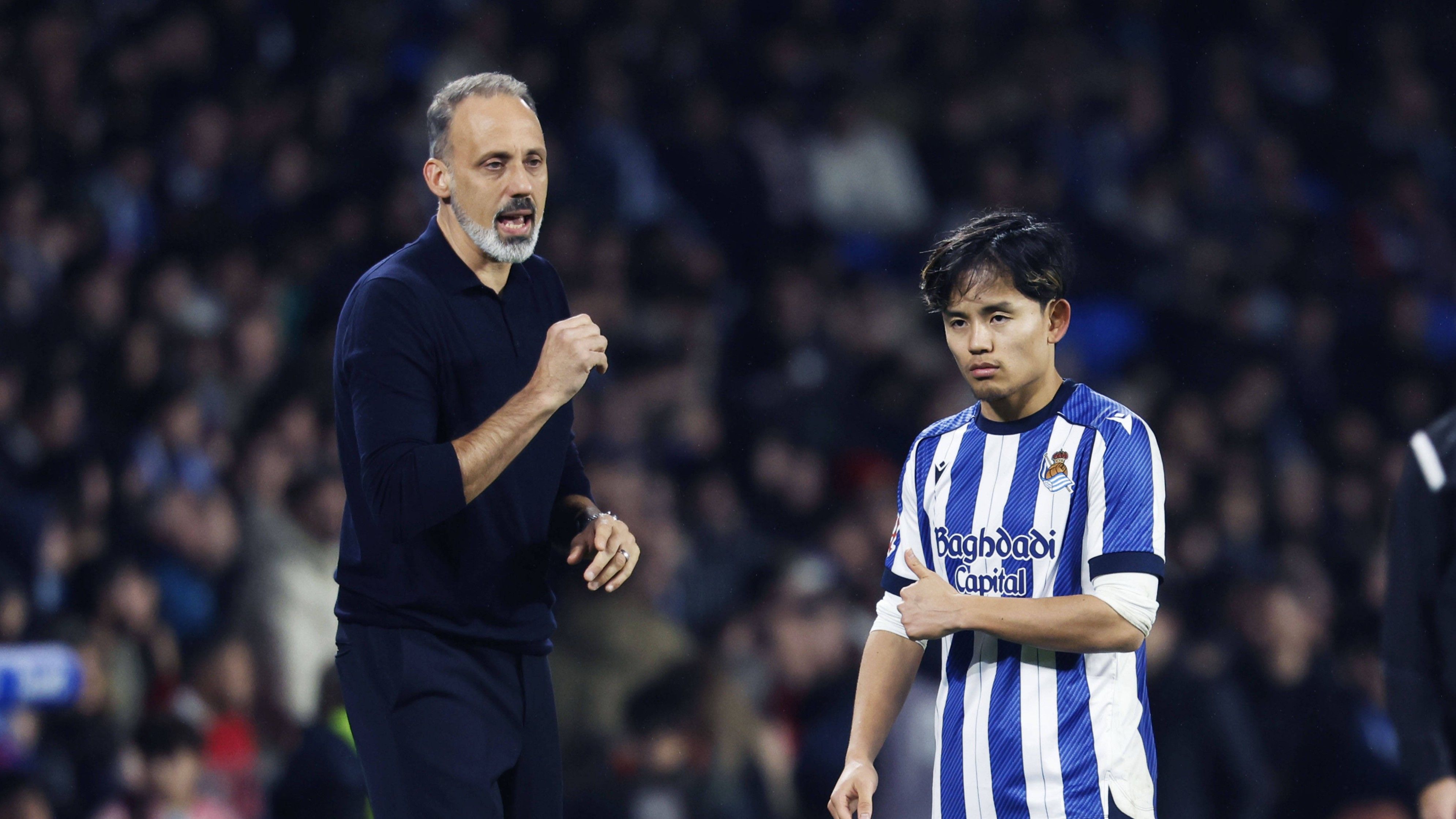 Pellegrino Matarazzo, menos optimista con la vuelta de Take Kubo: "Le queda tiempo"