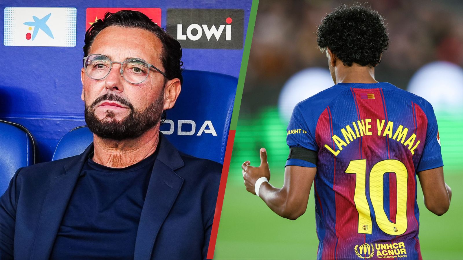 Bordalás lamenta la lesión de Lamine Yamal: "Tuve que dejar el fútbol muy jovencito por graves lesiones y por eso me apena cuando se lesiona un jugador"