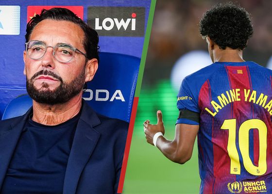 Bordalás lamenta la lesión de Lamine Yamal: "Tuve que dejar el fútbol muy jovencito por graves lesiones y por eso me apena cuando se lesiona un jugador"