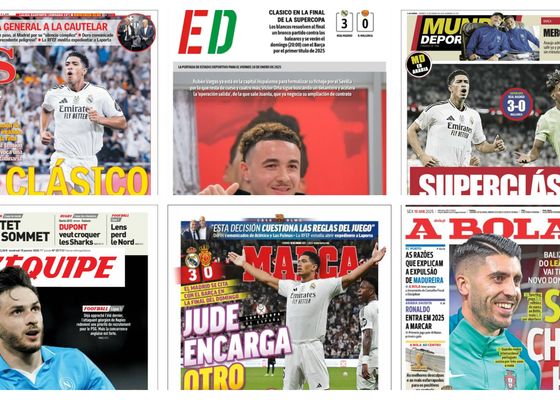 La Supercopa de España, comunicados de clubes por el 'Caso Olmo' y el mercado de fichajes.. así vienen las portadas