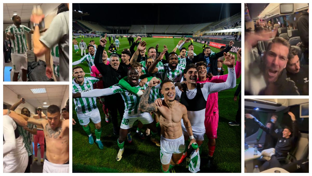 La fiesta del EuroBetis: en el césped, el vestuario, el autobús... y en la Feria de Sevilla