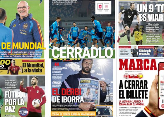 La oportunidad de la selección española, el fichaje de Julián Álvarez por el Barça, la solidaridad con Palestina... Así vienen las portadas