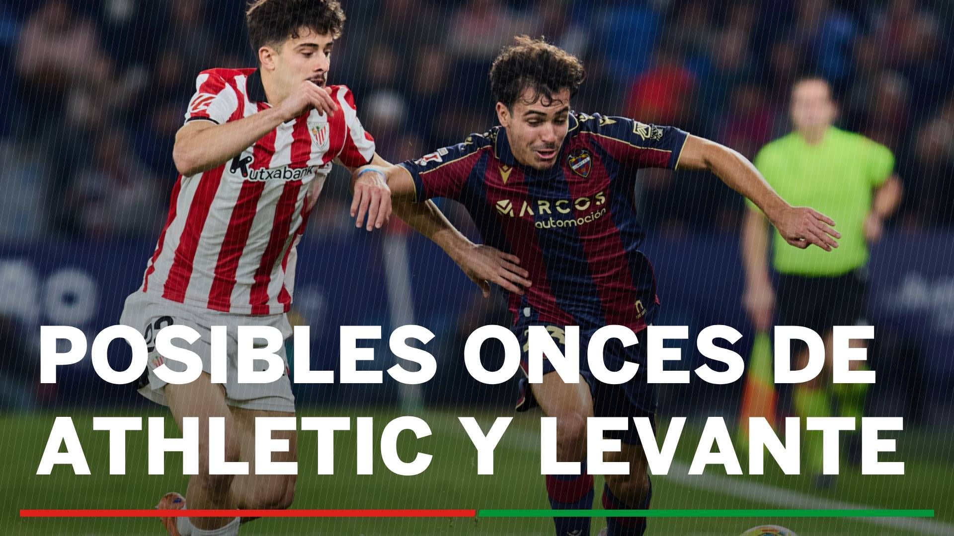 Alineaciones Athletic - Levante: alineación confirmada de Athletic y Levante en la jornada 23 de LaLiga EA Sports