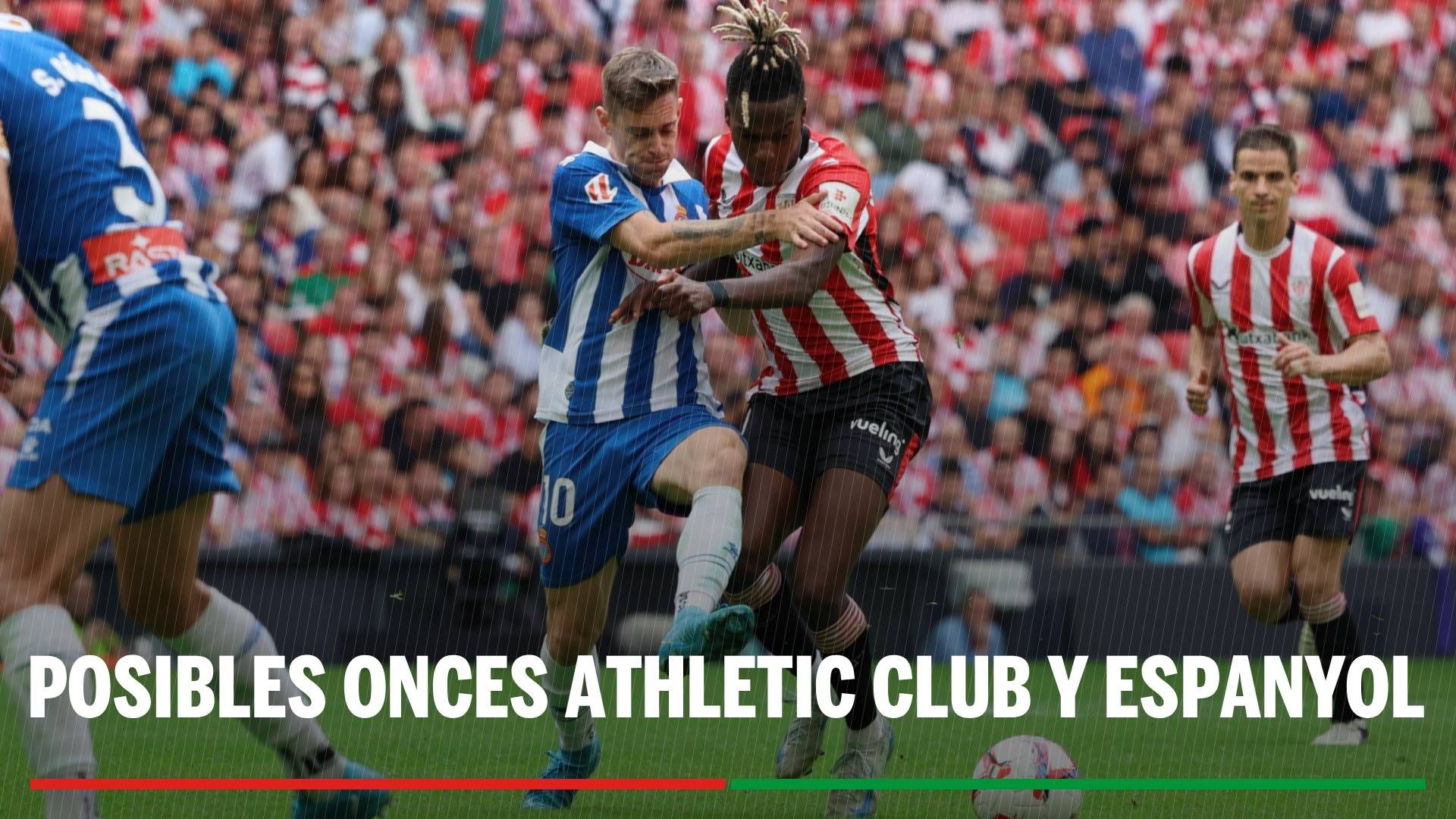 Alineaciones Athletic Club - Espanyol: Alineación confirmada de Athletic Club y Espanyol en el partido de hoy de LaLiga EA Sports