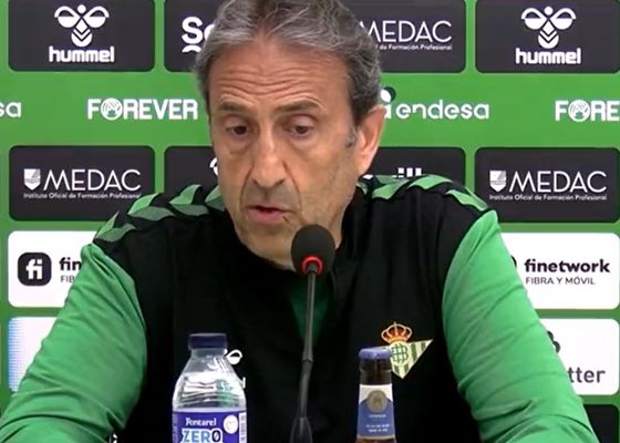 El técnico del Betis no se achanta ante el campeón de Europa: "Estamos donde queríamos"