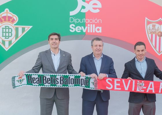 Las Setas, el escenario de gala de la Diputación de Sevilla para ensalzar el derbi sevillano