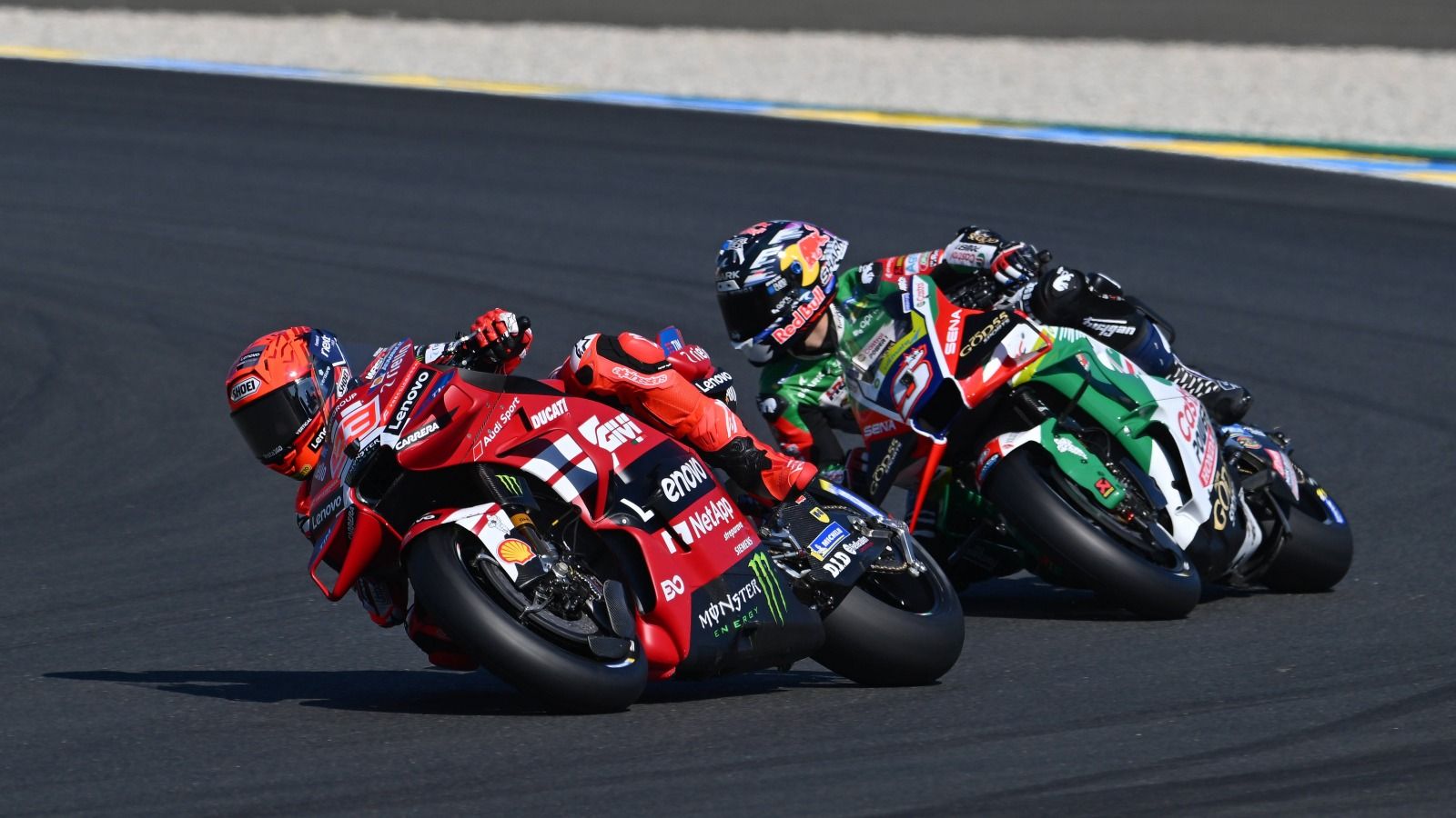 MotoGP 2026 Resultados GP Francia | Jorge Martín gana la carrera sprint del Gran Premio de Francia, Pedro Acosta 4º y Marc Márquez sufre una dura caída