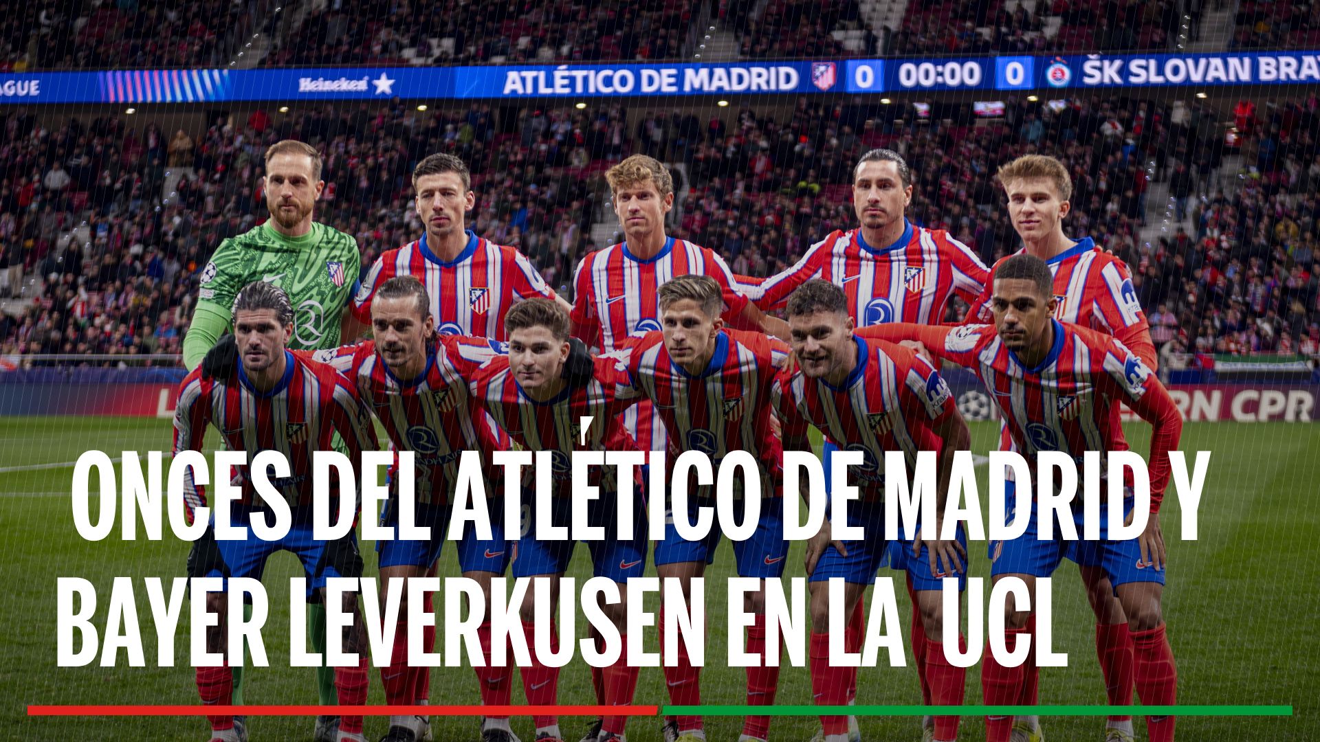 Alineaciones confirmadas Atlético de Madrid - Bayer Leverkusen: Alineación probable del Atlético y Bayer en el partido de hoy de la UEFA Champions League