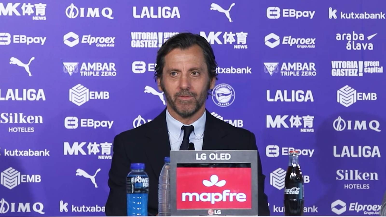 Quique Sánchez Flores explica el plan en el Alavés: "La idea es que no haya sufrimiento y que se pueda aspirar a algo más"