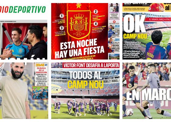 La Selección Española y la visita de Jesús Navas, la renovación de Isco, Alexis Sánchez, el regreso del Barça al Camp Nou... así llegan las portadas de este 18 de noviembre de 2025