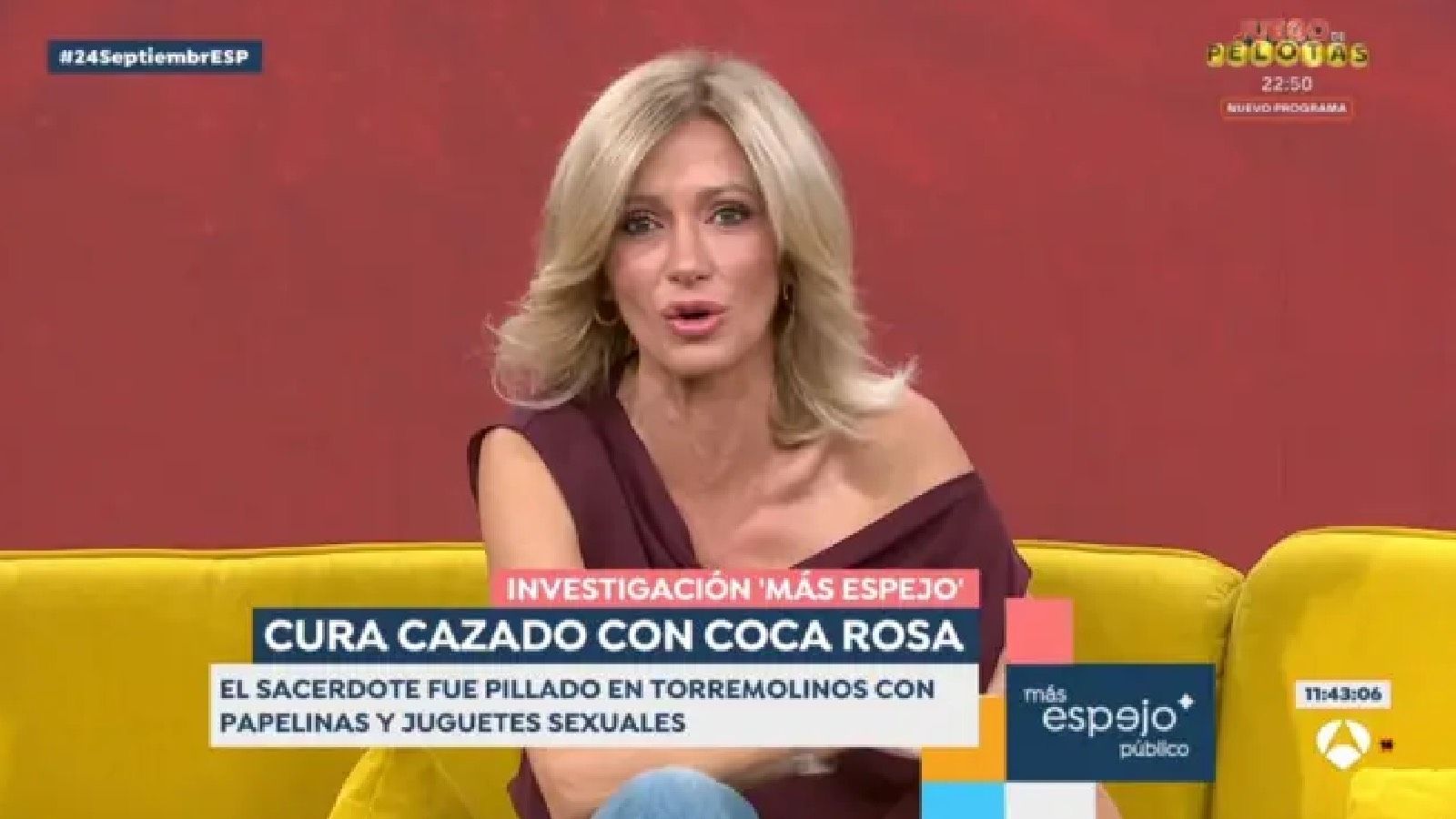 Susanna Griso, presentadora de Espejo Público, tras el arresto de un cura por tráfico de drogas: "¿Cuántos tienen una doble vida?"