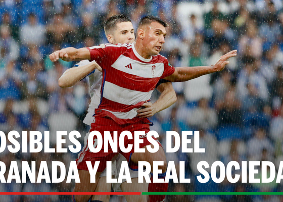 Alineaciones Granada - Real Sociedad: Posibles onces del Granada y Real Sociedad en el partido de hoy de LaLiga EA Sports