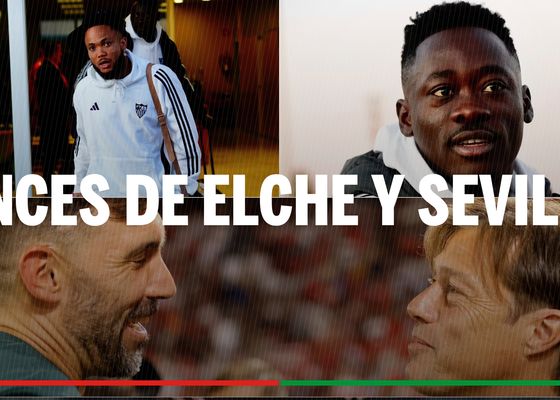 Alineaciones Elche - Sevilla: Alineación confirmada de Elche CF y Sevilla FC en la jornada 20ª de LaLiga EA Sports