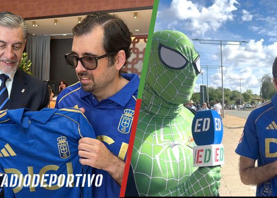El emotivo homenaje del Real Oviedo a Pedro, aficionado que padece autismo y hermano de Spider-Bético: "Un gran gesto que valoramos muchísimo"