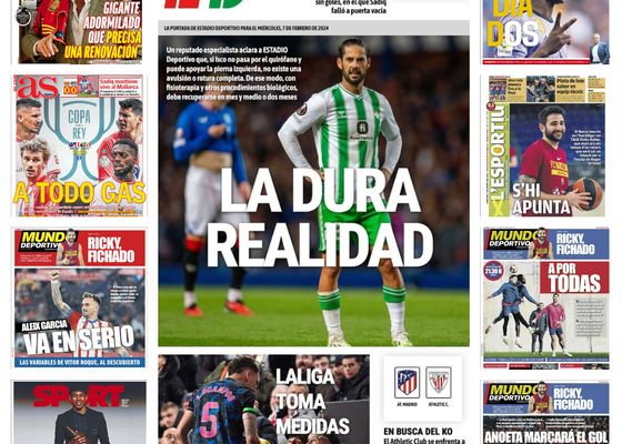 La Copa, Isco, Yamal, Aleix, Carlos Herrera… portadas del miércoles 7 de febrero