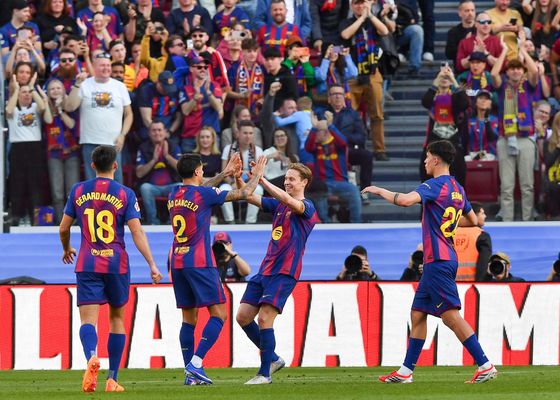 Así queda la clasificación de LaLiga EA Sports, tras las victorias de Barcelona, Sevilla, Celta y Villarreal en la jornada 25 de Primera división