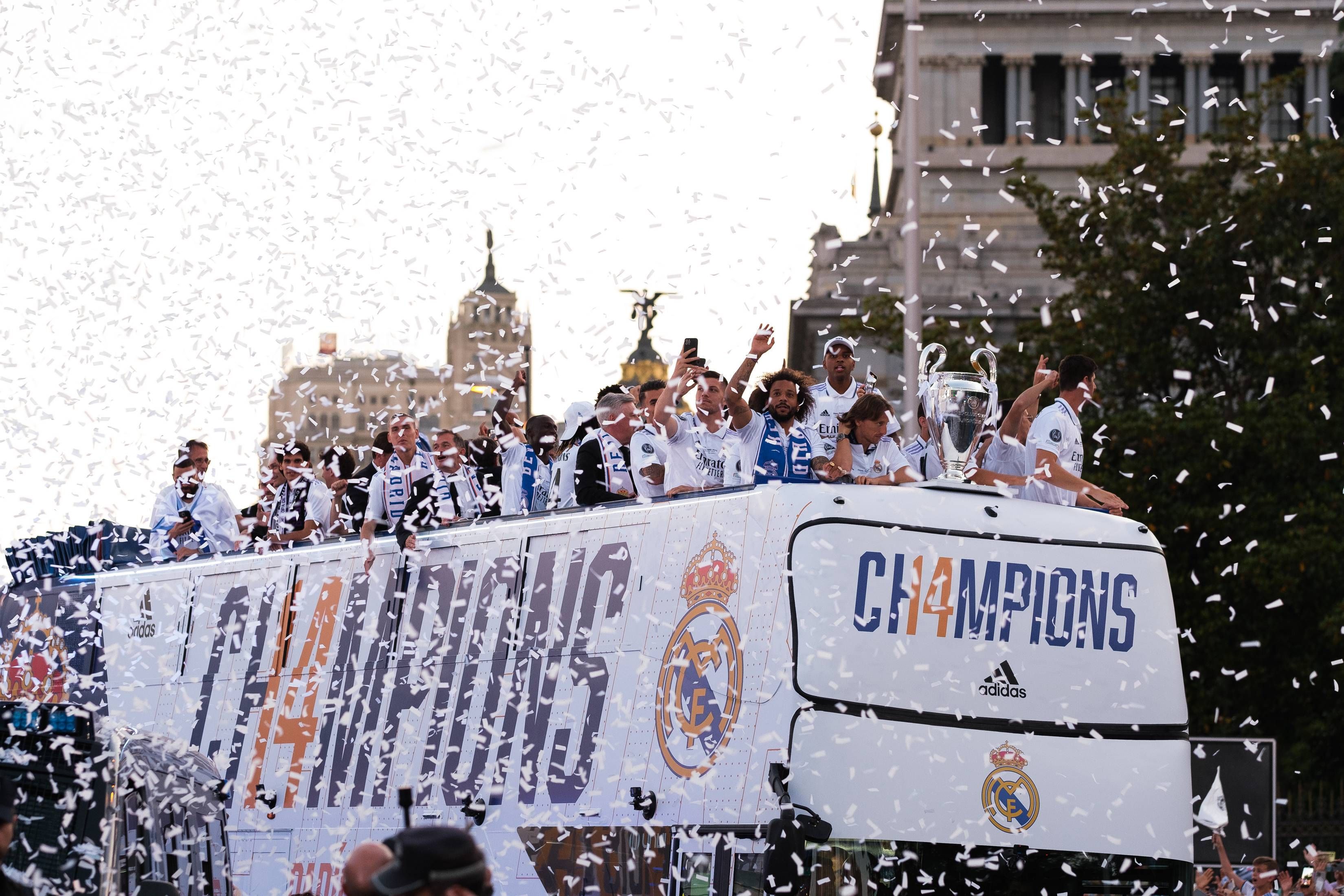 Celebración de la decimoquinta Champions League del Real Madrid: Fecha, horarios, recorrido del autobús y dónde verla