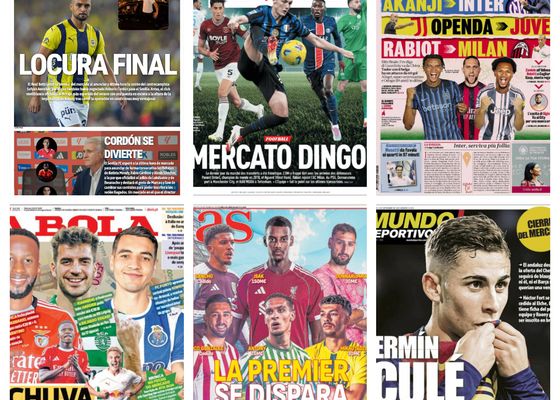 El cierre del mercado, el Eurobasket, Alcaraz en el US Open... Así vienen las portadas deportivas del 2 de septiembre
