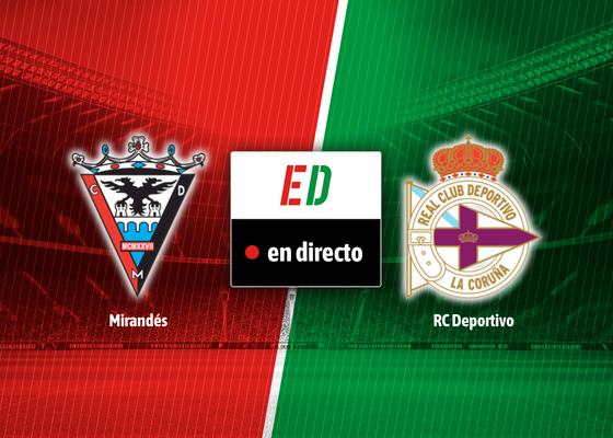 Mirandés - Deportivo de La Coruña en directo: resultado del partido de hoy de LaLiga Hypermotion