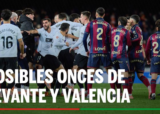 Alineaciones Levante - Valencia: alineación confirmada de Luís Castro y Carlos Corberán en la jornada 24 de LaLiga EA Sports 