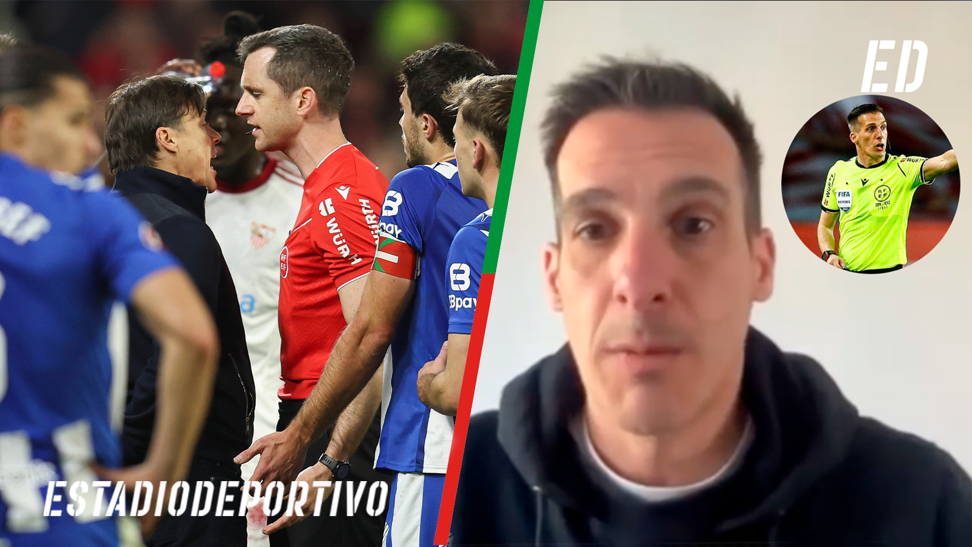 Estrada Fernández aclara la "dura" sanción a Almeyda tras la expulsión en el Sevilla - Alavés