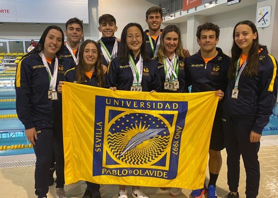 La UPO consigue doce medallas en las pruebas de natación de los Campeonatos de Andalucía Universitarios