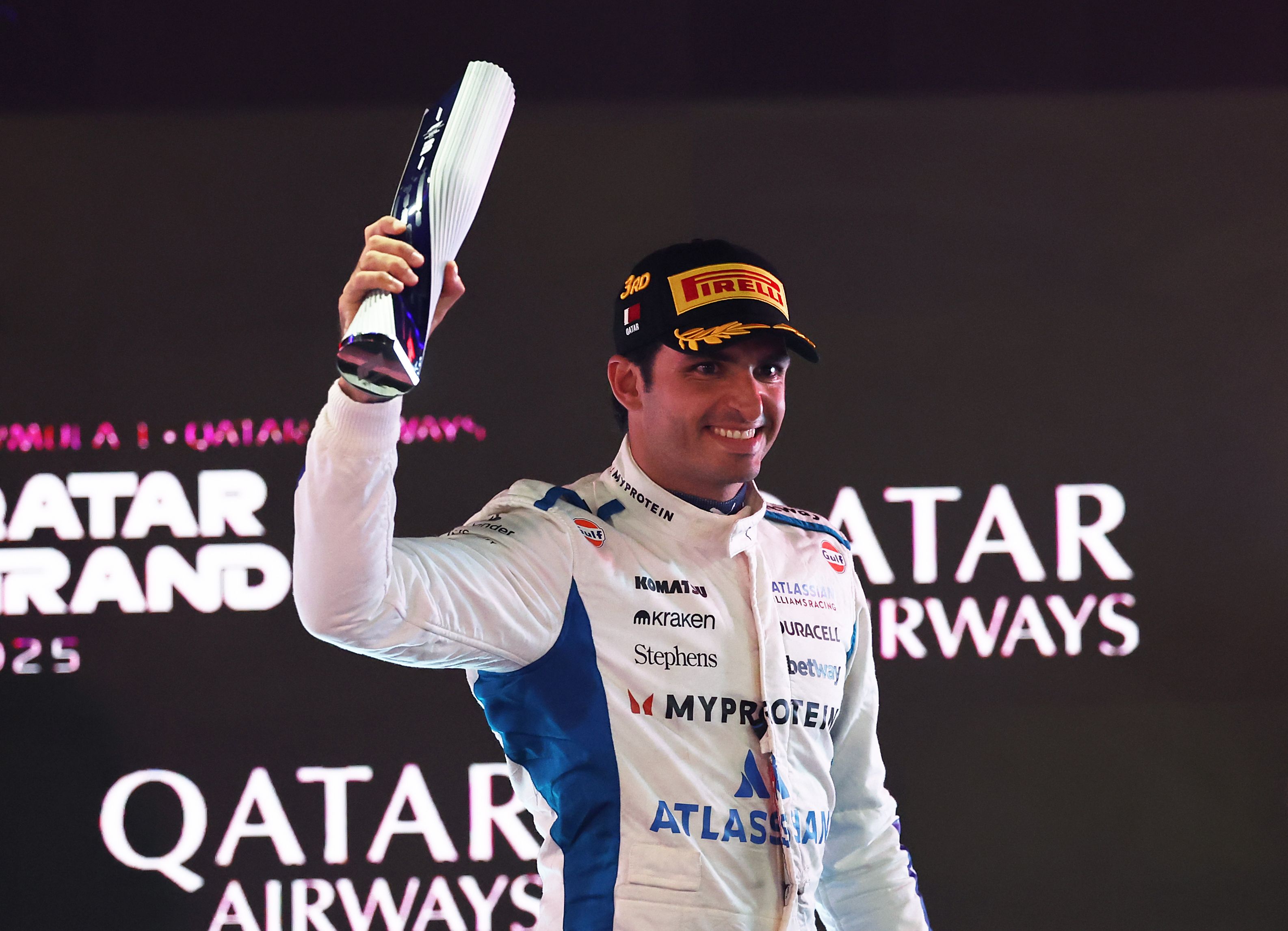Carlos Sainz tras su podio en Qatar: "Ha sido una de mis mejores y más inesperadas carreras"