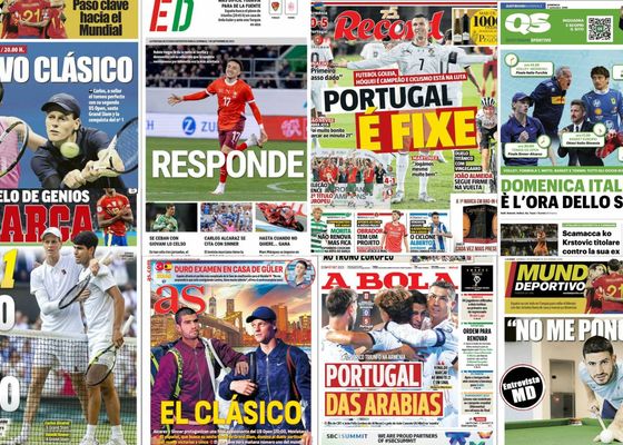 Alcaraz-Sinner, la selección española, Cristiano Ronaldo... Así vienen las portadas